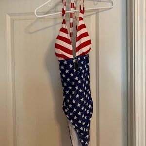 American flag one piece bathing suit!